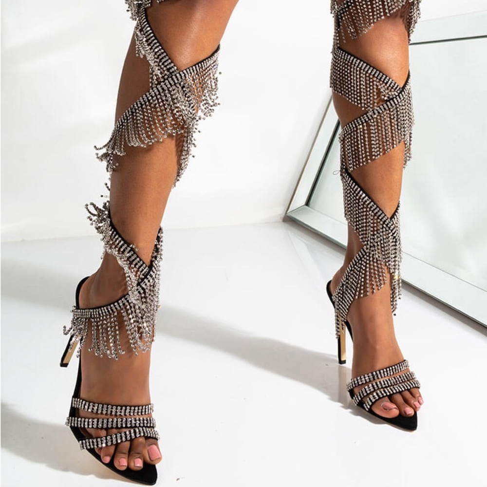 Azalea Wang “Turn Me On With Just A Touch” Diamond Sandal